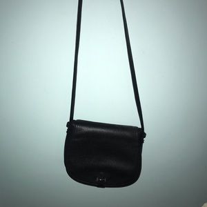 Black cross body leather bag